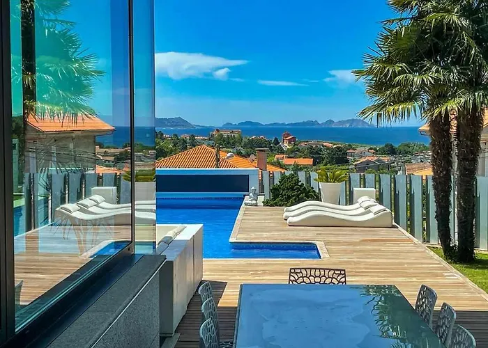 Lujosa Vistas Al Mar Y Piscina Climatiza Villa Sanxenxo