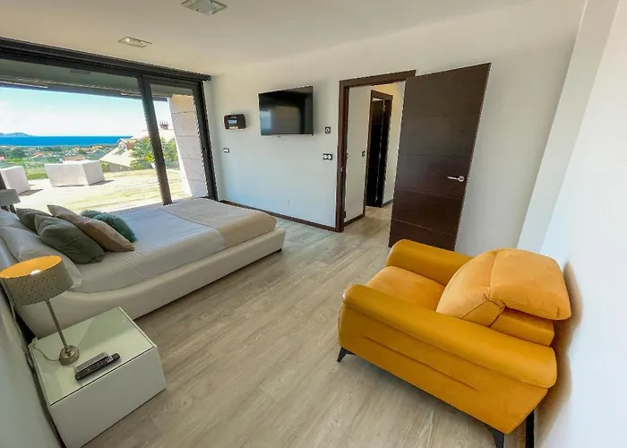 빌라 Lujosa Vistas Al Mar Y Piscina Climatiza 산신소